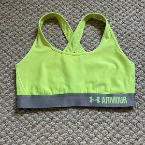 Under Armour Crossback Sports Bra (Large)  High-vis Yellow